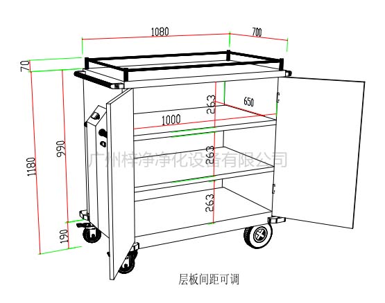 無菌物品運(yùn)送車、回收車、下送車、電動運(yùn)送車、密封車設(shè)計(jì)圖